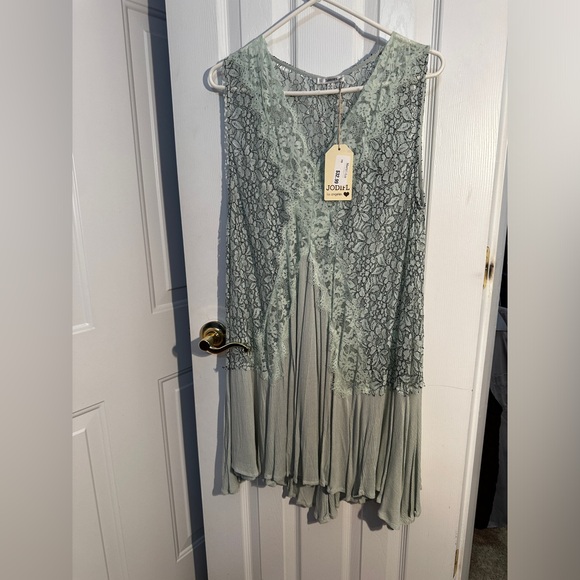 NWT Mint Green with Lace Mini Dress - Picture 8 of 8